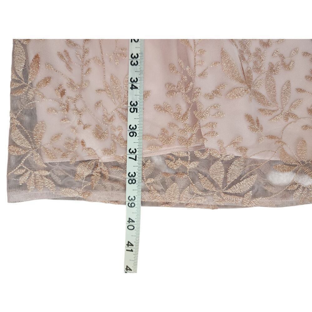 Tahari Arthur S. Levine ASL dress sz 14 pink metallic embroider sheer lined - Picture 14 of 16